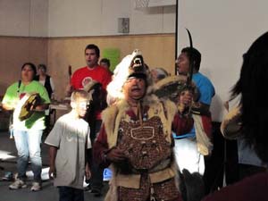 Grandfather wolf dancing